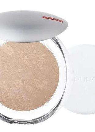 Компактная запеченная пудра для лица pupa luminys silky baked face powder 05 amberlight, 9 г