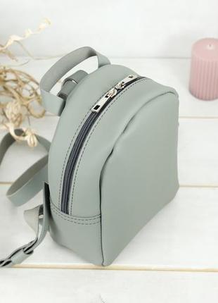 Женский кожаный рюкзак "колибри", кожа grand, цвет серый3 фото