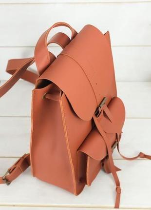Жіночий шкіряний рюкзак "флоренція", шкіра grand, колір коньяк3 фото