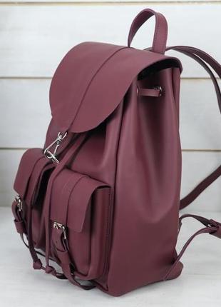 Женский кожаный рюкзак "джейн", кожа grand, цвет бордо3 фото