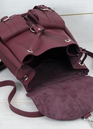 Женский кожаный рюкзак "джейн", кожа grand, цвет бордо5 фото