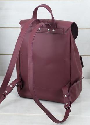 Женский кожаный рюкзак "джейн", кожа grand, цвет бордо4 фото
