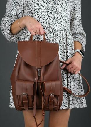 Жіночий шкіряний рюкзак "джейн", шкіра grand, колір віскі
