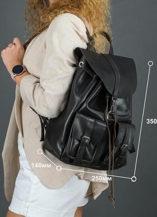 Женский кожаный рюкзак "джейн", кожа grand, цвет черный7 фото