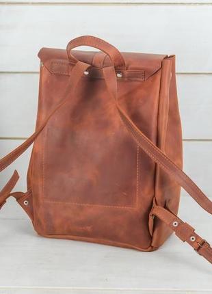 Женский кожаный рюкзак "джейн", винтажная кожа, цвет коньяк5 фото