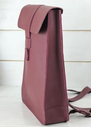 Женский кожаный рюкзак "сидней", кожа grand, цвет бордо4 фото