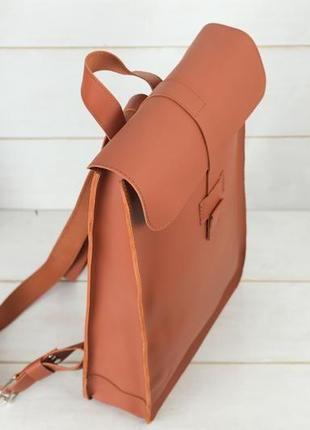 Женский кожаный рюкзак "сидней", кожа grand, цвет коньяк3 фото
