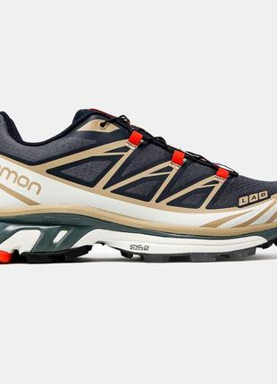 Кроссовки salomon xt-6 black orange1 фото