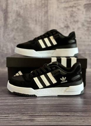 Мужские кроссовки adidas forum low black white4 фото