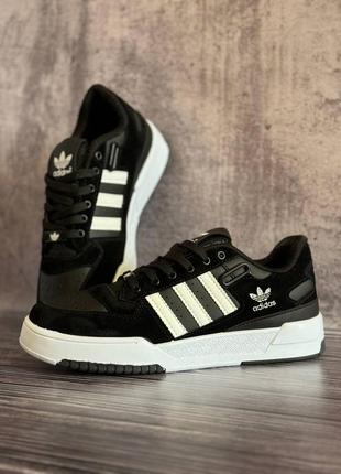 Мужские кроссовки adidas forum low black white