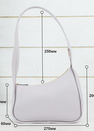 Жіноча шкіряна сумка "бренда", натуральна гладка шкіра, колір кремовий6 фото