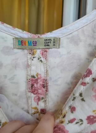 Отправляю вещи на покупку от 100 грн. сарафан платье джинсовое в цветы3 фото