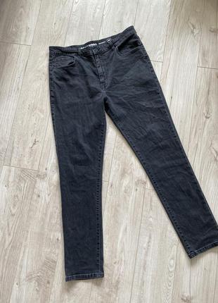 Красивые джинсы мужские скинни темно серые 36r
