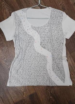 Жіноча футболка 50-52 розміру, вітринний зразок, туреччина. футболка жіноча великого розміру