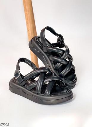 Распродажа черные очень крутые босоножки - сандалии4 фото