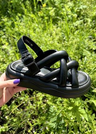 Распродажа черные очень крутые босоножки - сандалии9 фото
