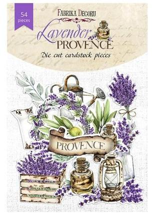 Набор высечек для скрапбукинга lavender provence, 54 шт