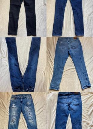 Розпродаж!!! джинси джинсы чёрные чорні сині все по 50!!1 фото
