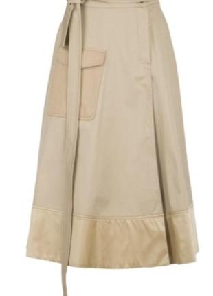 Юбка pinko drill stretch washed skirt - beige2 фото