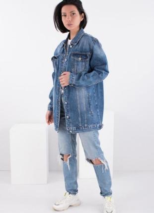 Джинсовый удлиненный пиджак, джинсова куртка mango размер xs-s   можно и на м9 фото