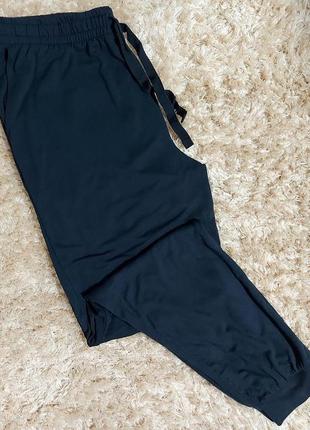 Мужские легкие пижамные трикотажные брюки с карманами1 фото
