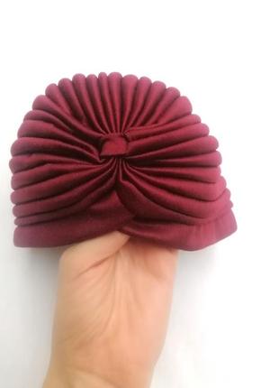 Чалма тюрбан бордовая марсала шапка