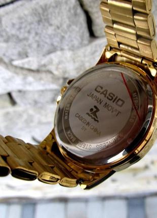 Золотые мужские наручные часы casio / касио6 фото