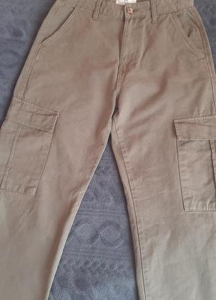 Турецкие брюки карго высокая посадка размеры s,m,l1 фото