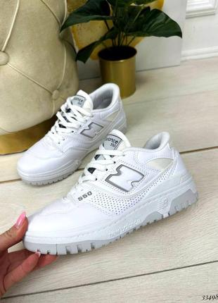 ▪️жіночі кросівки «new balance 530 550» nb білі снікерси кеди лого фірмові нью беланс шкіряні (еко шкіра) весна літо осінь демісезонні