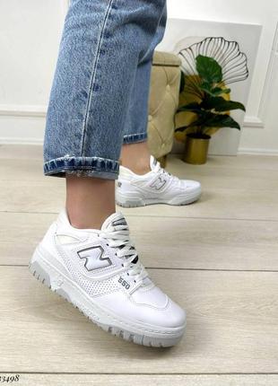 ▪️кроссовки женские «new balance 530 550» белые сникерсы кеды лого нью беланс спортивные кожаные(эко кожа)весна лето осень демисезонные4 фото