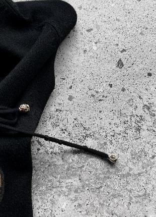 Ed hardy women's vintage y2k black v-neck hoodie tunic женская, винтажная толстовка, туника8 фото