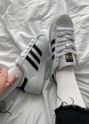 Кросівки adidas superstar white black9 фото