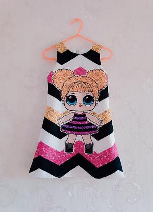 Сукня з лялькою лол на дівчинку 3-4 роки зріст 98-104 см