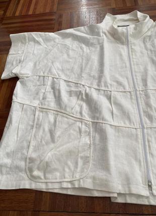 Большой размер дизайнерская льняная блуза кардиган niederberger размер универсальный швейцария4 фото