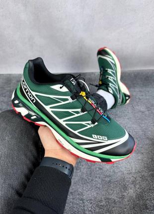 Мужские кроссовки salomon xt-6 black green