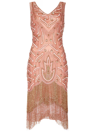 Розкішна вінтажна сукня гетсбі бахрома1 фото