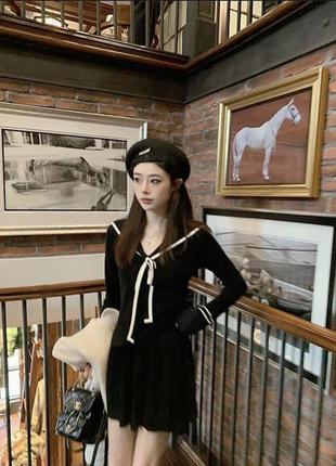 Комплект юбка и кофта в корейском стиле7 фото