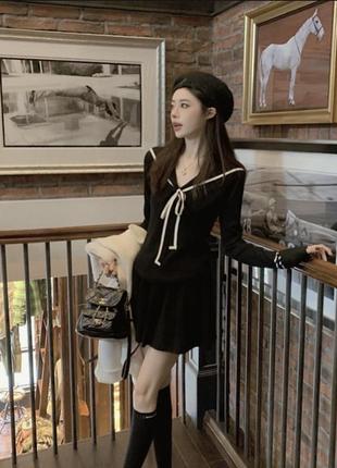 Комплект юбка и кофта в корейском стиле4 фото