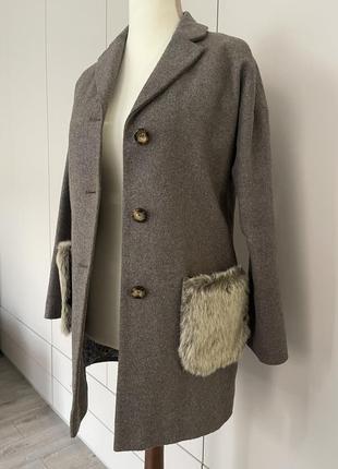Пальто для девочки , lener cordier, р. 158 , шерсть .