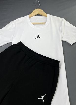 Літній спортивний комплект футболка + шорти nike jordan9 фото