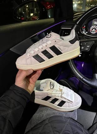 Крутое кеды adidas campus beige black