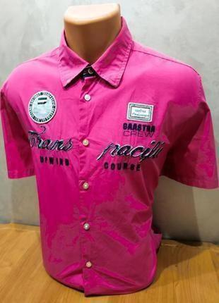 Стильная хлопковая рубашка с коротким рукавом голландской торговой марки gaastra.2 фото