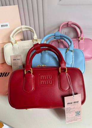 Сумка кожаная в стиле miu miu arcadie bag
