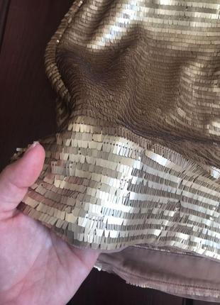 Продам золотую юбку с паетками5 фото
