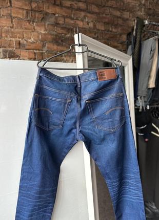 Очень крутые, оригинальные джинсы g-star raw 3301 slim dark blue2 фото