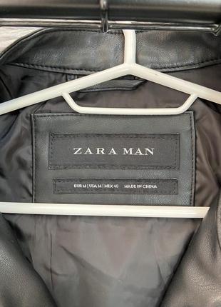 Кожаная куртка zara man3 фото