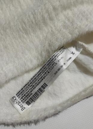 Укороченный молочный белый кроп свитер травка на один рукав лонгслив кофта джемпер реглан4 фото
