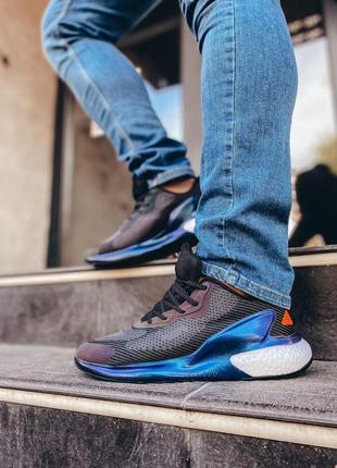 Мужские кроссовки адидас adidas alphaboost black/blue 3