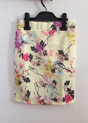 River island юбка с цветочным принтом для девочки (7-8роков)
