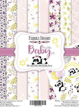 Набор бумаги для скрапбукинга фабрика декора 30,5*30,5см my little baby girl 10л + бонус 200г/м2 fdsp-010241 фото